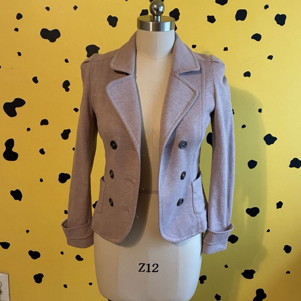 Mauve Double Breasted Blazer Womens 4 Tailored Dusty Pink Office Siren Chic
